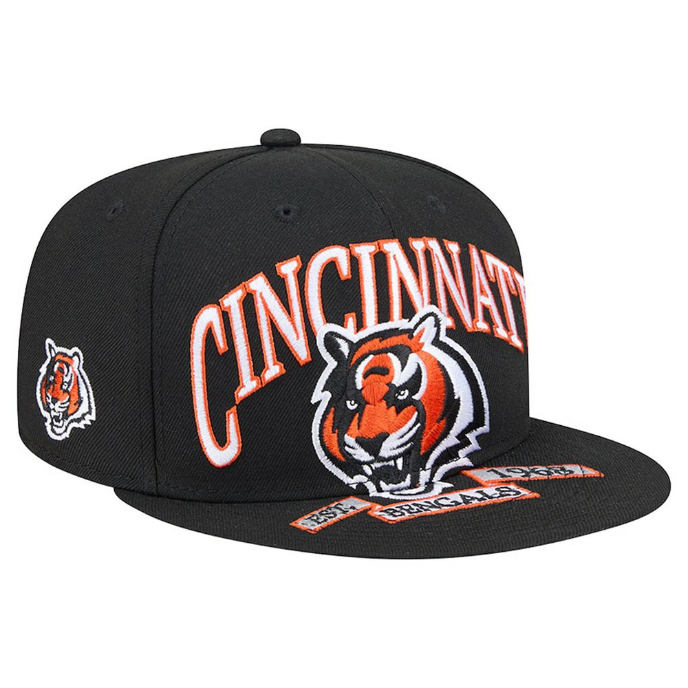 Cincinnati Bengals New Era Head Oversized 59FIFTY Fitted Hat Black