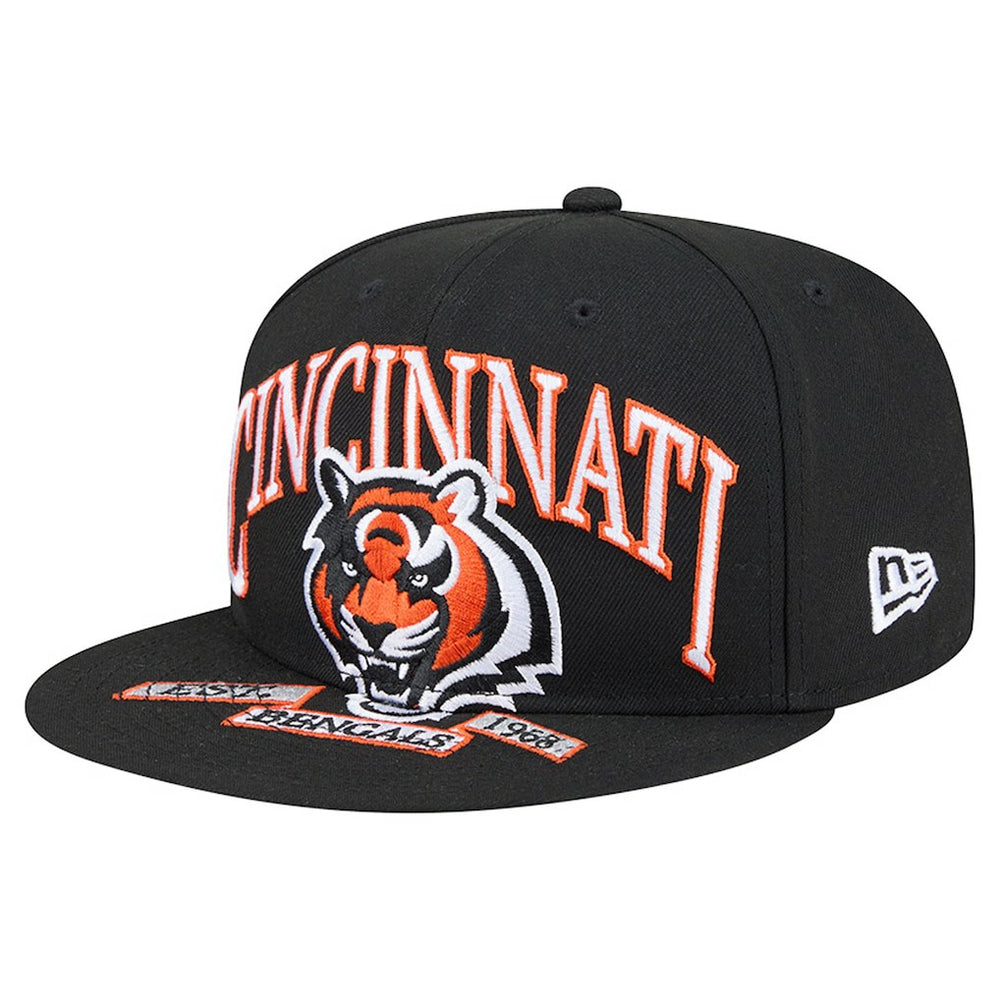 Cincinnati Bengals New Era Head Oversized 59FIFTY Fitted Hat Black