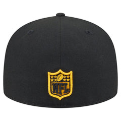 Pittsburgh Steelers New Era Oversized 59FIFTY Fitted Hat Black