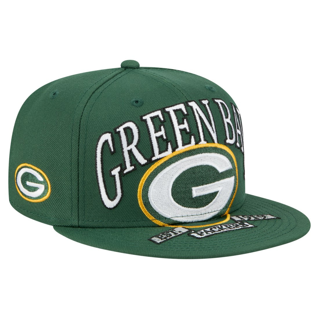 Green Bay Packers New Era Oversized 59FIFTY Fitted Hat Green