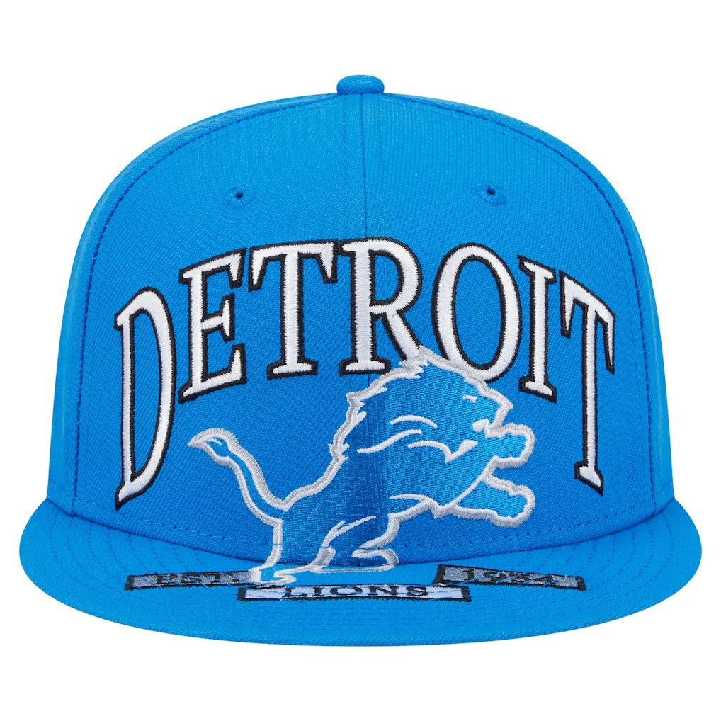 Detroit Lions New Era Oversized 59FIFTY Fitted Hat Blue