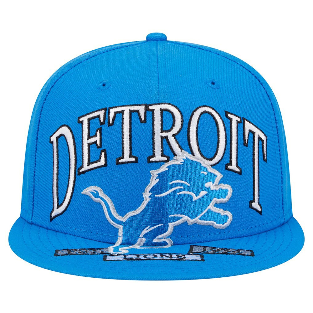 Detroit Lions New Era Oversized 59FIFTY Fitted Hat Blue