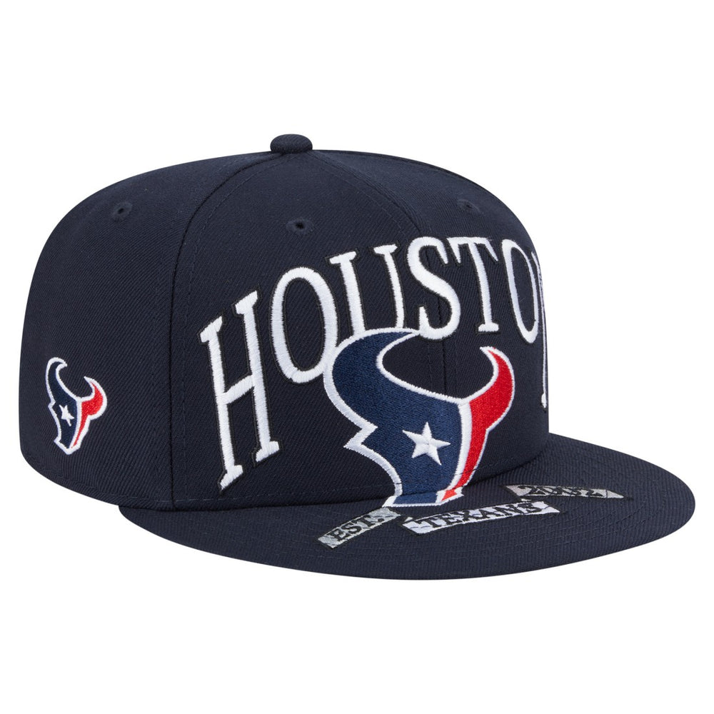 Houston Texans New Era Oversized 59FIFTY Fitted Hat Navy
