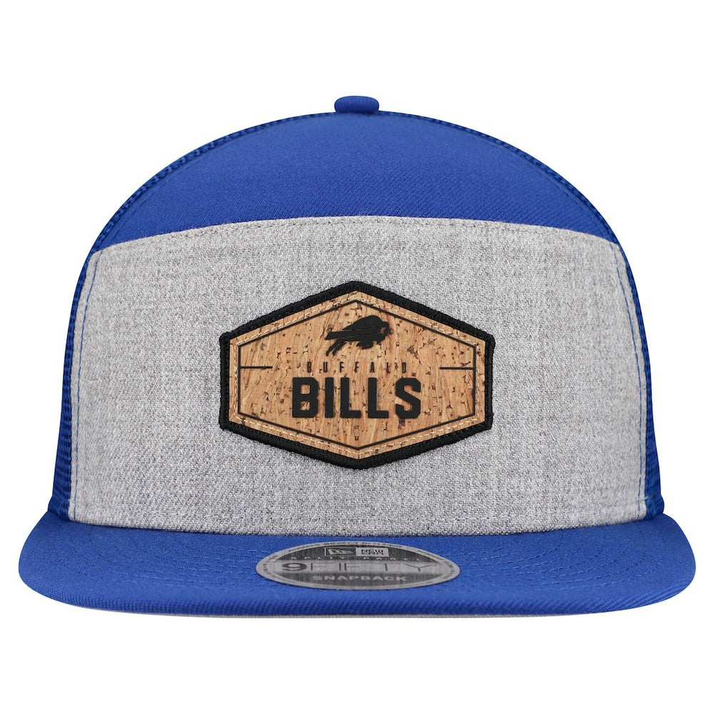 Buffalo Bills New Era Cork Split Panel 9FIFTY Trucker Snapback Hat Gray/Royal