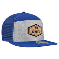 New York Giants New Era Cork Split Panel 9FIFTY Trucker Snapback Hat Gray/Royal
