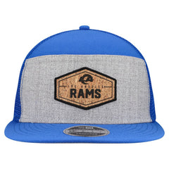 Los Angeles Rams New Era Cork Split Panel 9FIFTY Trucker Snapback Hat Gray/Royal