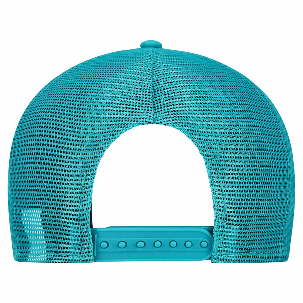 Miami Dolphins New Era Cork Split Panel 9FIFTY Trucker Snapback Hat Gray/Aqua