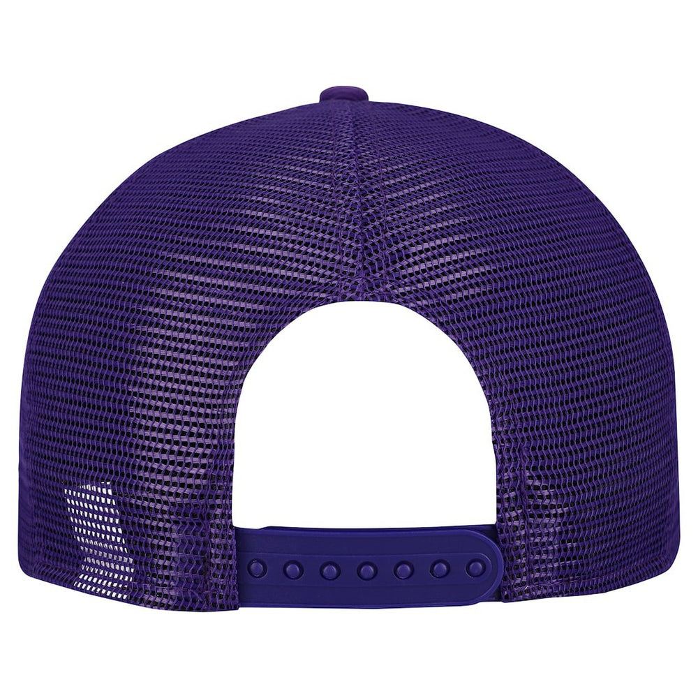 Minnesota Vikings New Era Cork Split Panel 9FIFTY Trucker Snapback Hat Gray/Purple