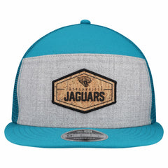 Jacksonville Jaguars New Era Cork Split Panel 9FIFTY Trucker Snapback Hat Gray/Teal