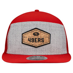 San Francisco 49ers New Era Cork Split Panel 9FIFTY Trucker Snapback Hat Gray/Scarlet