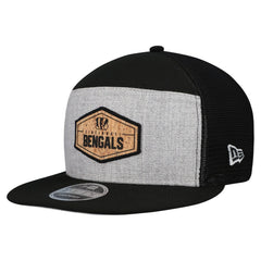Cincinnati Bengals New Era Cork Split Panel 9FIFTY Trucker Snapback Hat Gray/Black