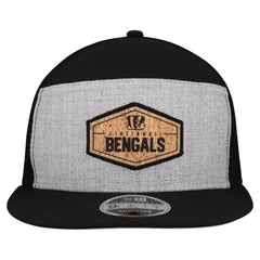 Cincinnati Bengals New Era Cork Split Panel 9FIFTY Trucker Snapback Hat Gray/Black