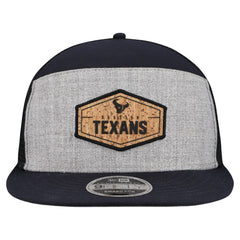 Houston Texans New Era Cork Split Panel 9FIFTY Trucker Snapback Hat Gray/Navy