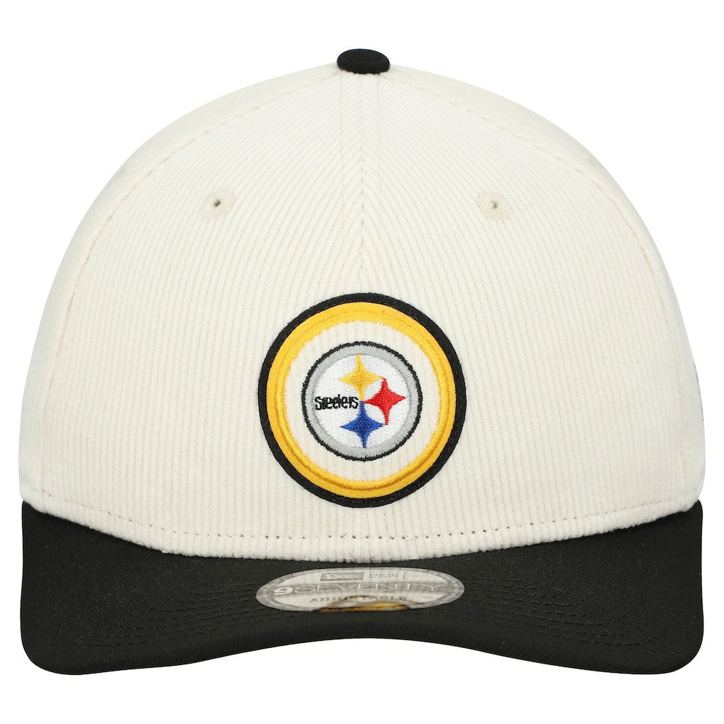 Pittsburgh Steelers New Era Loyal Corduroy 9SEVENTY Adjustable Hat Stone
