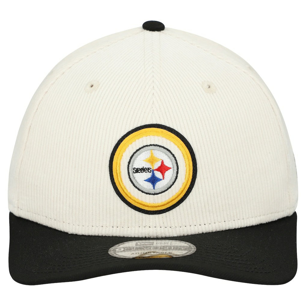 Pittsburgh Steelers New Era Loyal Corduroy 9SEVENTY Adjustable Hat Stone