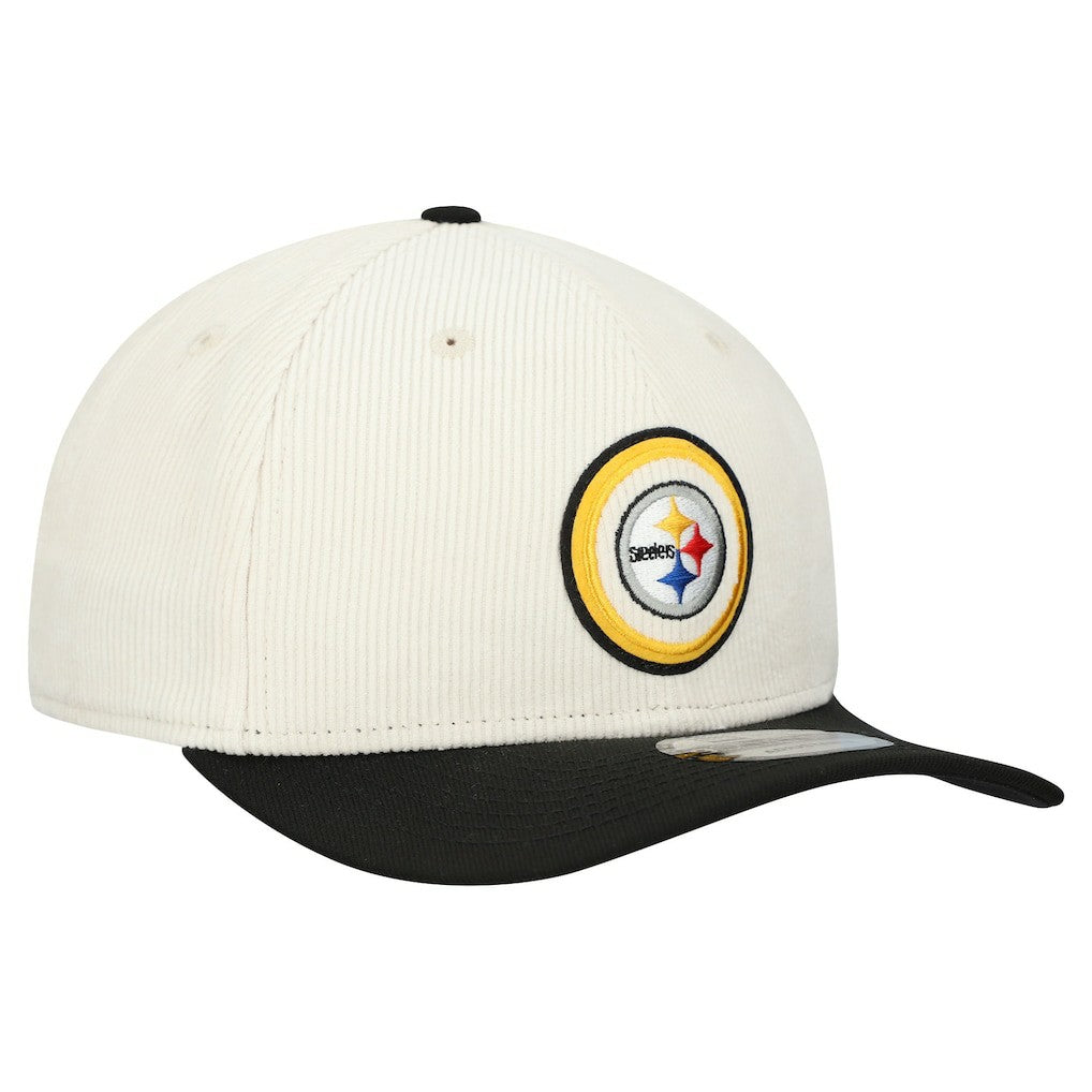 Pittsburgh Steelers New Era Loyal Corduroy 9SEVENTY Adjustable Hat Stone