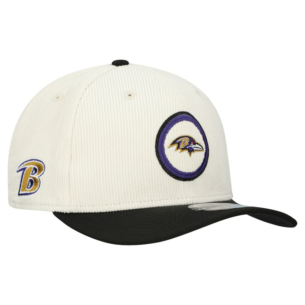 Baltimore Ravens New Era Loyal Corduroy 9SEVENTY Adjustable Hat Stone