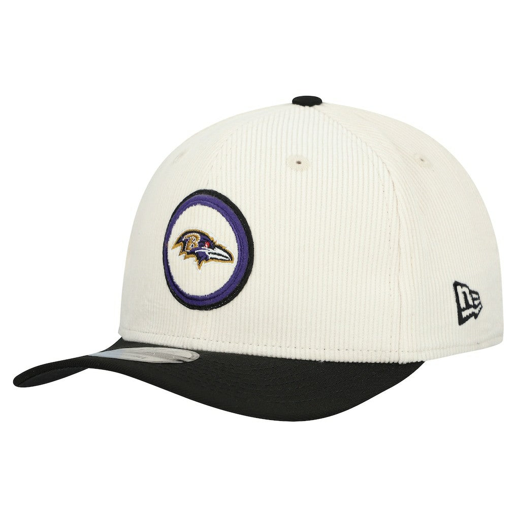 Baltimore Ravens New Era Loyal Corduroy 9SEVENTY Adjustable Hat Stone