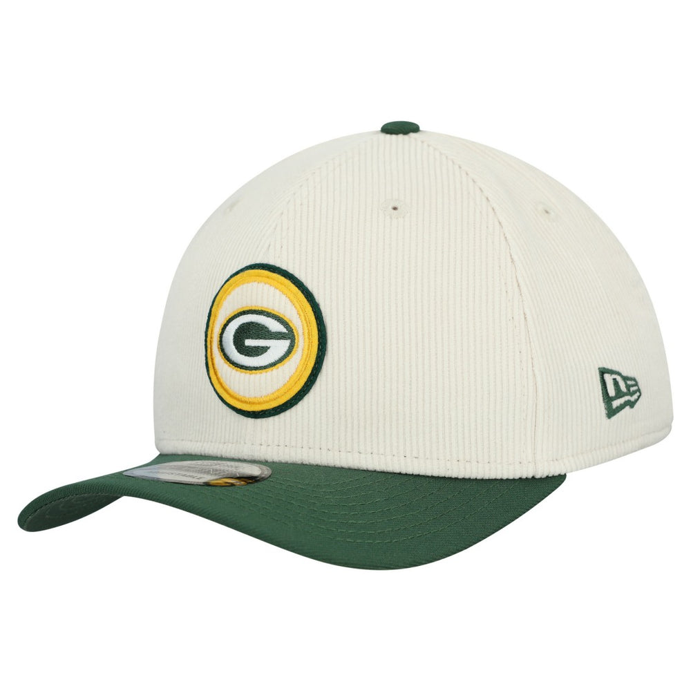 Green Bay Packers New Era Loyal Corduroy 9SEVENTY Adjustable Hat Stone