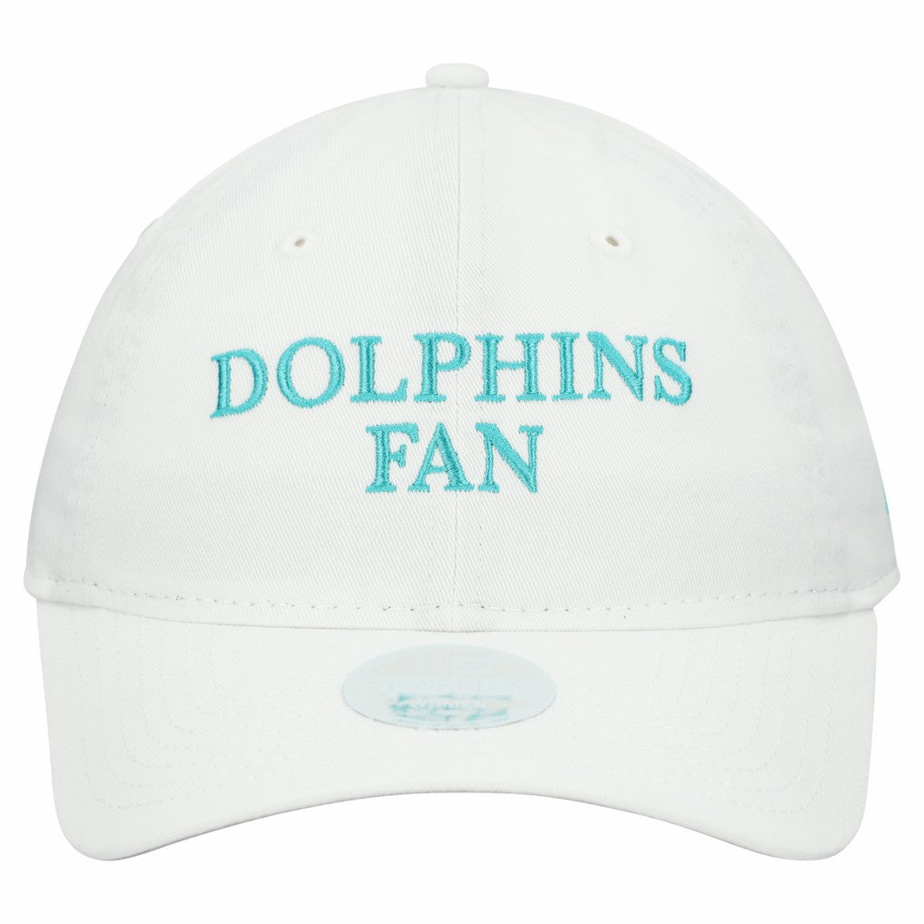 Miami Dolphins New Era Women's Team Fan 9TWENTY Adjustable Hat White