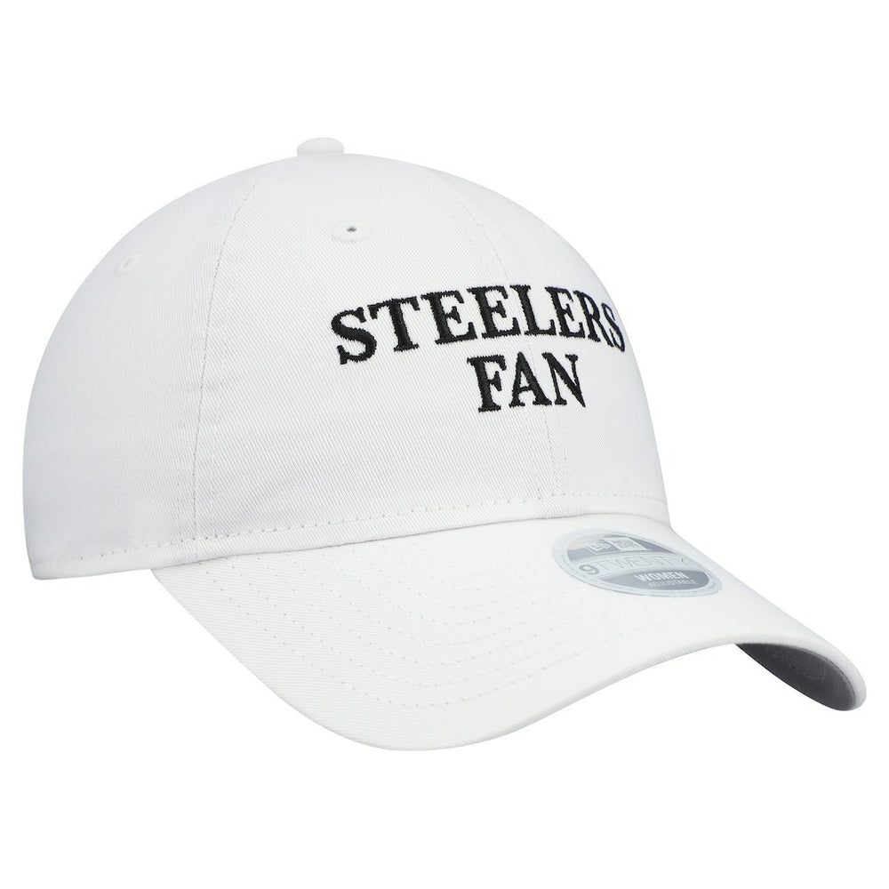 Pittsburgh Steelers New Era Women's Team Fan 9TWENTY Adjustable Hat White