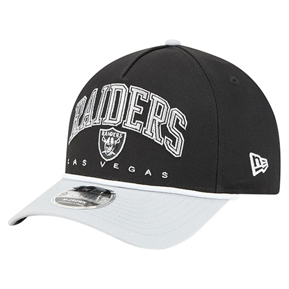 Las Vegas Raiders New Era Arch COOLERA 9FORTY A-Frame M-Crown Adjustable Hat Black