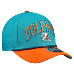 Miami Dolphins New Era Arch COOLERA 9FORTY A-Frame M-Crown Adjustable Hat Aqua