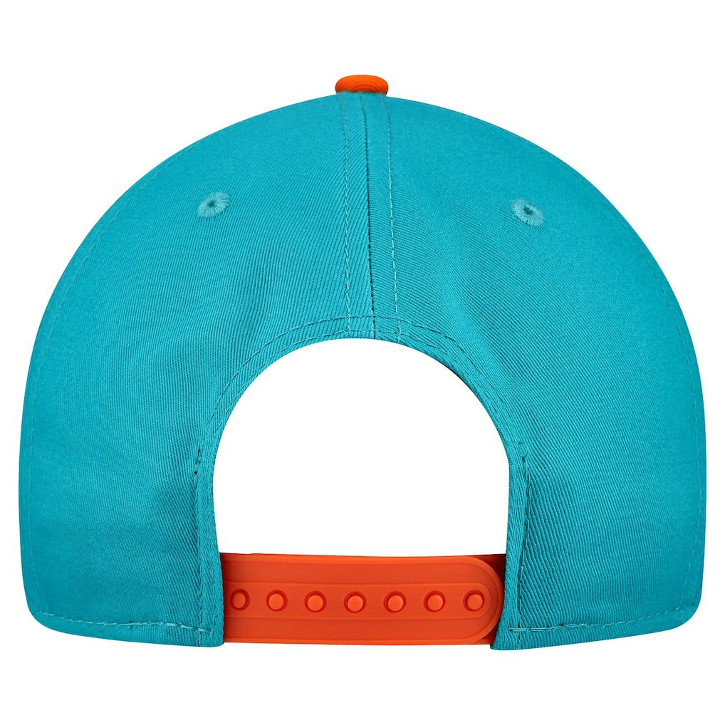Miami Dolphins New Era Arch COOLERA 9FORTY A-Frame M-Crown Adjustable Hat Aqua