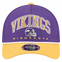 Minnesota Vikings New Era Arch COOLERA 9FORTY A-Frame M-Crown Adjustable Hat Purple