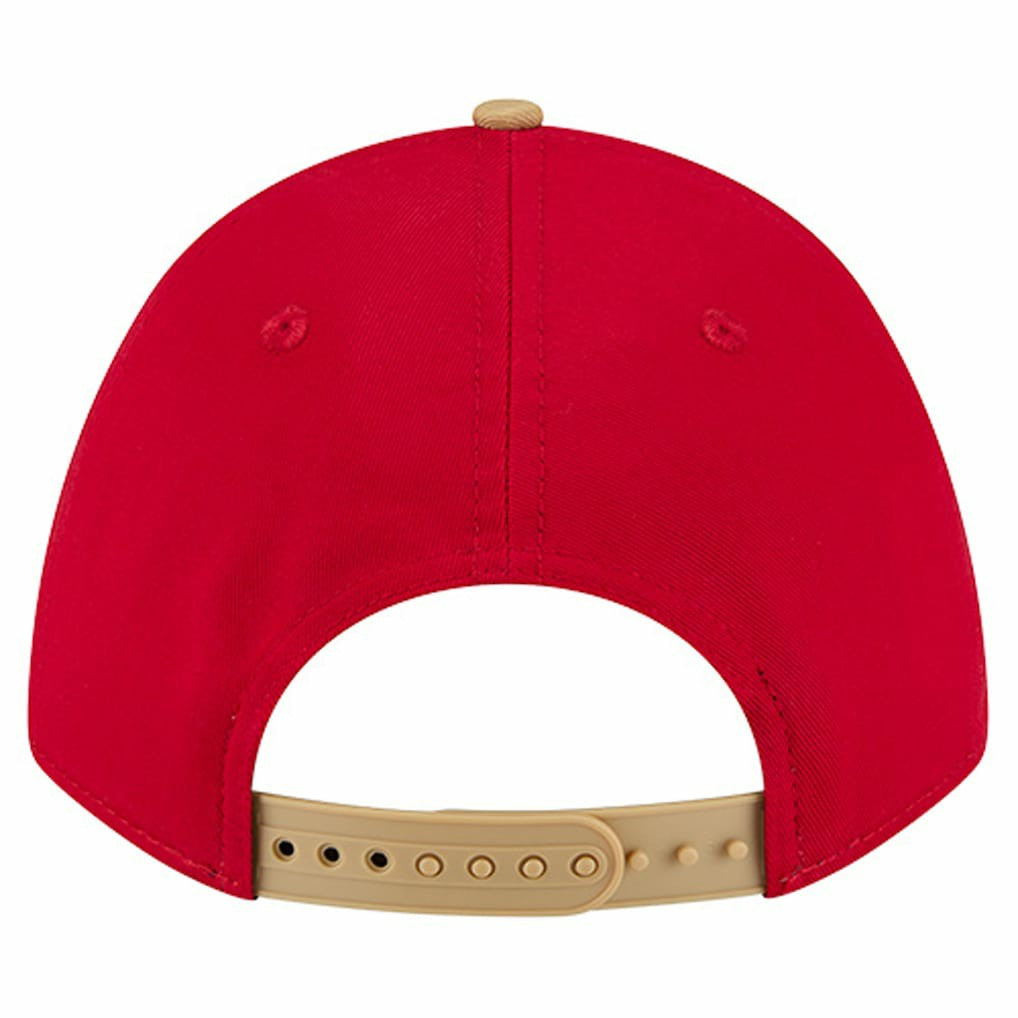 San Francisco 49ers New Era Throwback Arch COOLERA 9FORTY A-Frame M-Crown Adjustable Hat Scarlet