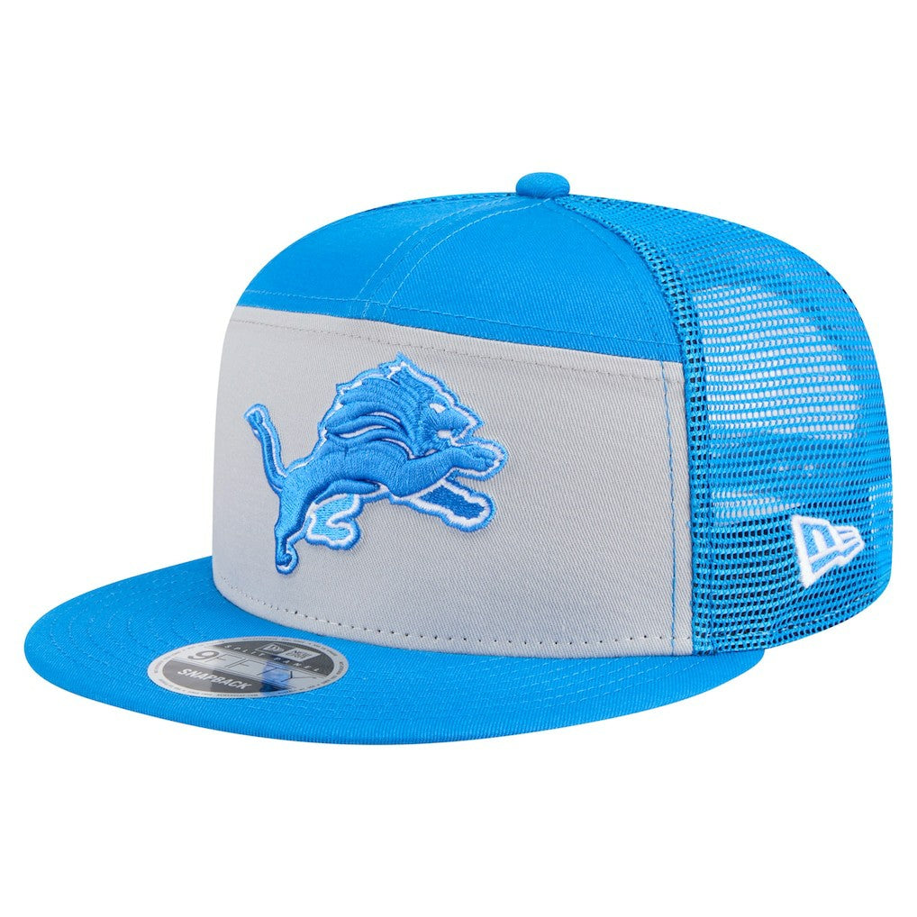 Detroit Lions New Era Outdoor Split Panel 9FIFTY Snapback Hat Gray/Blue
