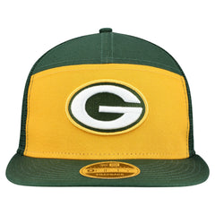 Green Bay Packers New Era Outdoor Split Panel 9FIFTY Snapback Hat Gold/Green