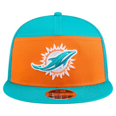 Miami Dolphins New Era Outdoor Split Panel 9FIFTY Snapback Hat Orange/Aqua
