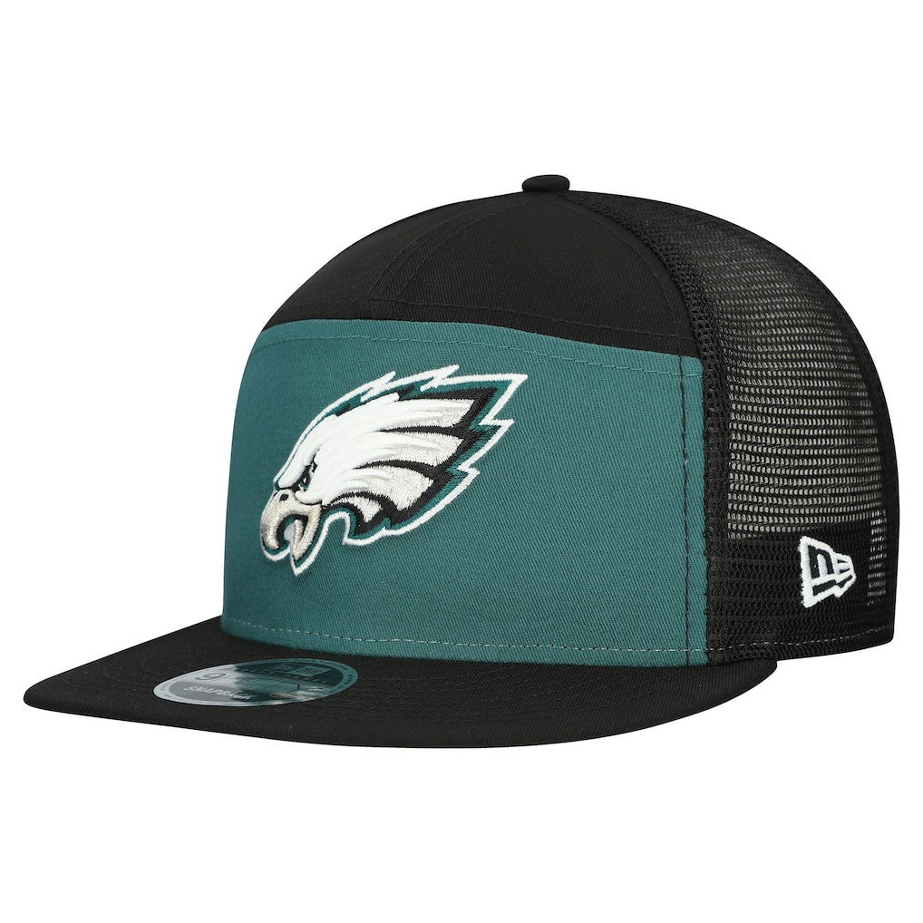 Philadelphia Eagles New Era Outdoor Split Panel 9FIFTY Snapback Hat Midnight Green/Black