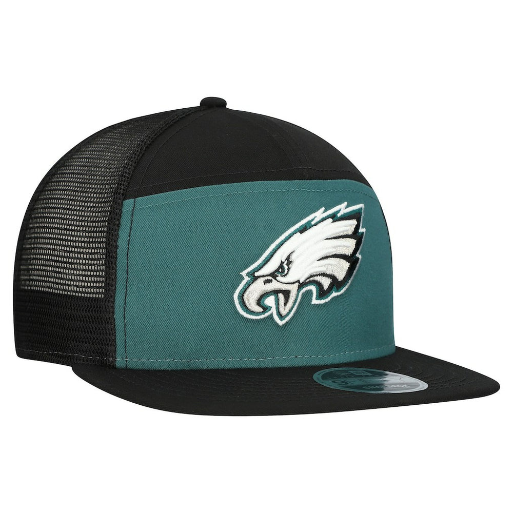 Philadelphia Eagles New Era Outdoor Split Panel 9FIFTY Snapback Hat Midnight Green/Black