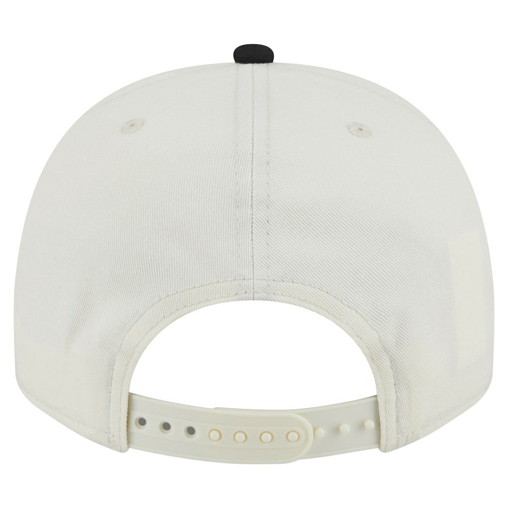 Pittsburgh Steelers New Era Chainstitch A-Frame 9FIFTY Adjustable Hat Cream/Black
