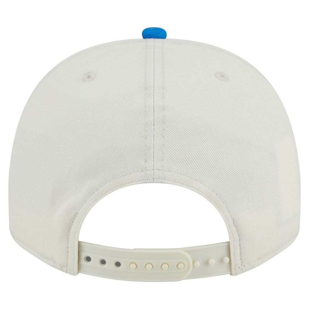 Detroit Lions New Era Chainstitch A-Frame 9FIFTY Adjustable Hat Cream/Blue