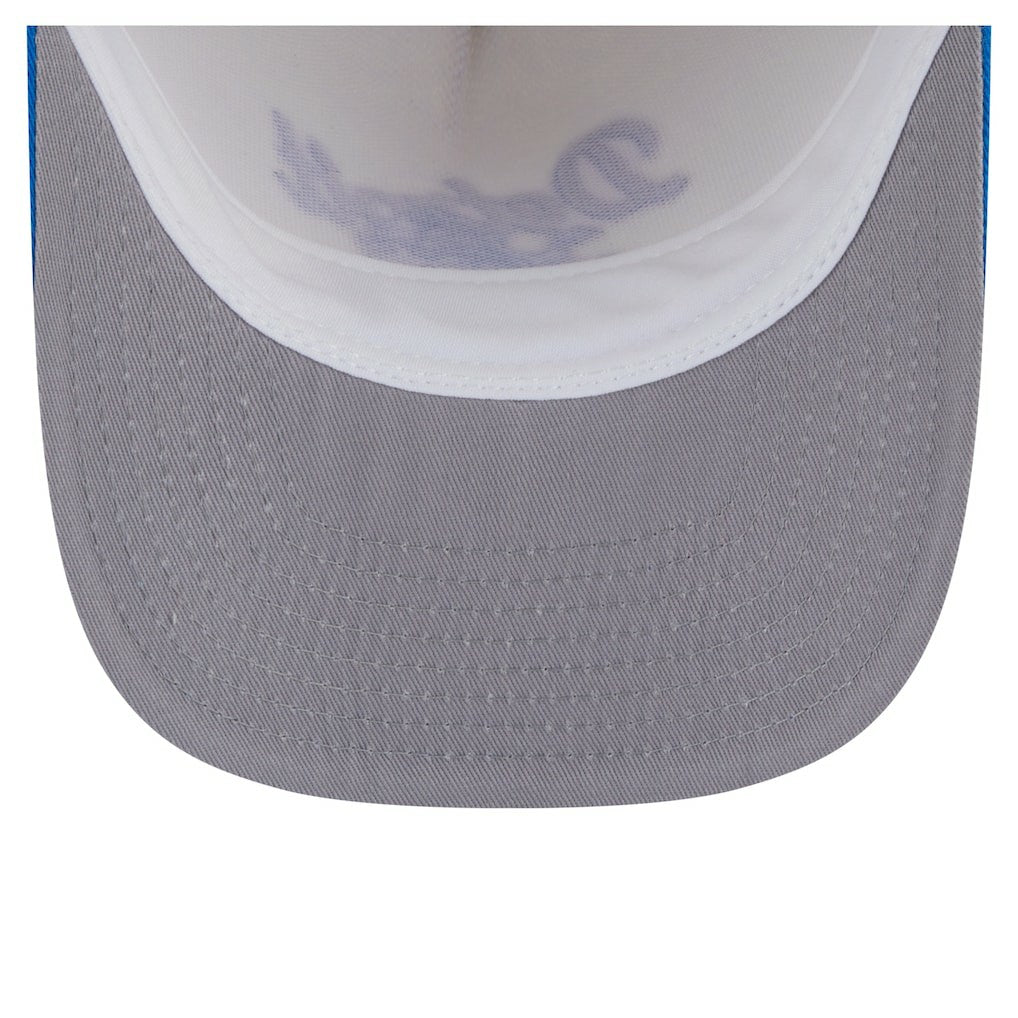 Detroit Lions New Era Chainstitch A-Frame 9FIFTY Adjustable Hat Cream/Blue