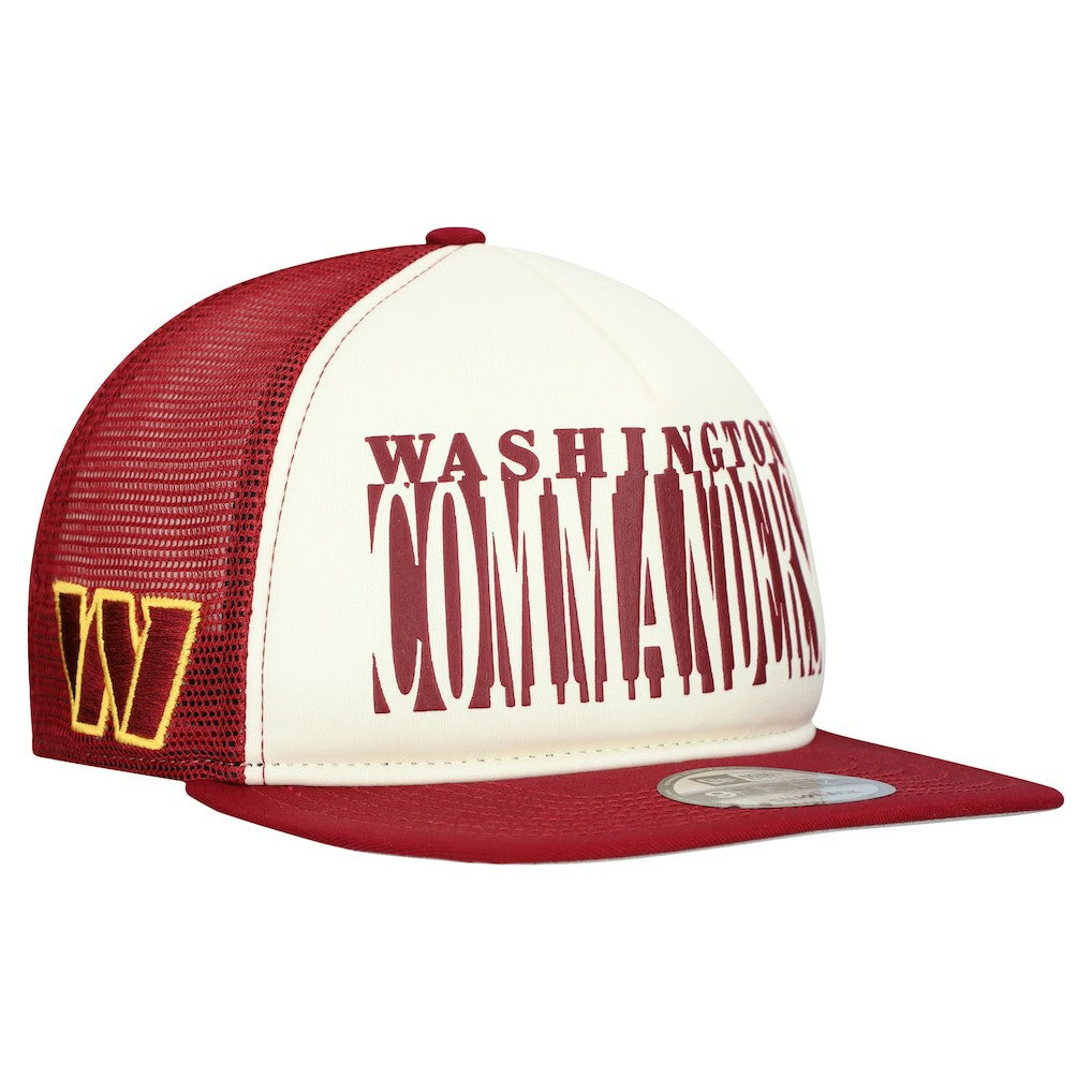 Washington Commanders New Era Cutout A-Frame 9FIFTY Snapback Hat Cream/Burgundy