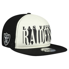 Las Vegas Raiders New Era Cutout A-Frame 9FIFTY Snapback Hat Cream/Black