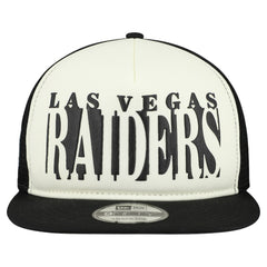 Las Vegas Raiders New Era Cutout A-Frame 9FIFTY Snapback Hat Cream/Black