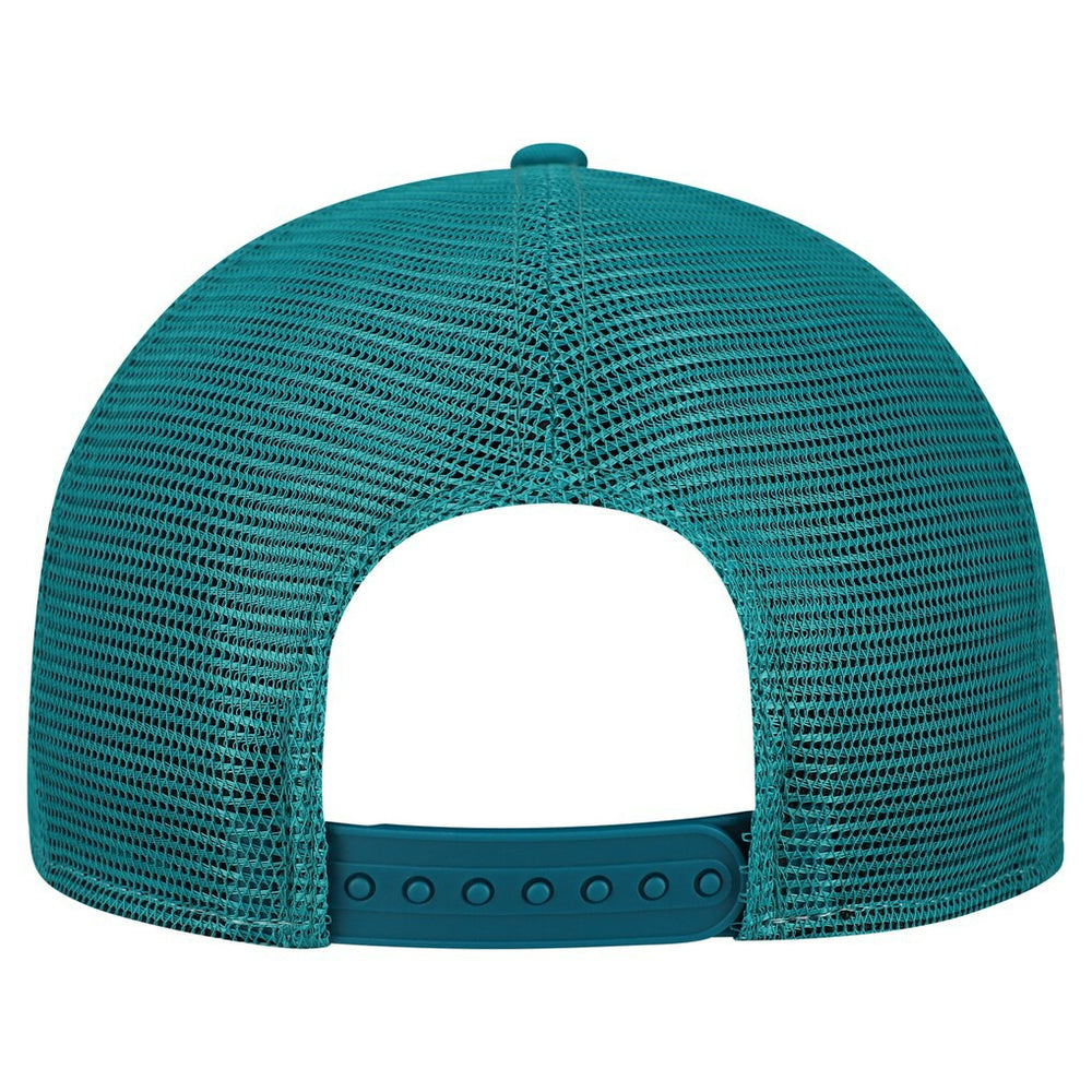 Miami Dolphins New Era Throwback Cutout A-Frame 9FIFTY Snapback Hat Cream/Aqua
