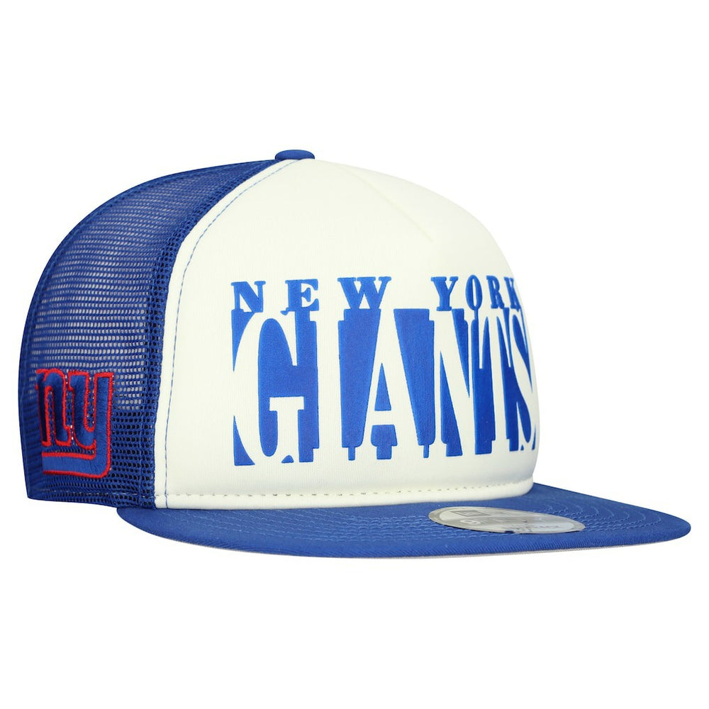 New York Giants New Era Cutout A-Frame 9FIFTY Snapback Hat Cream/Royal