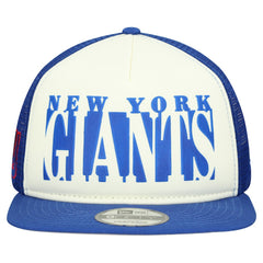 New York Giants New Era Cutout A-Frame 9FIFTY Snapback Hat Cream/Royal