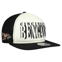Cincinnati Bengals New Era Throwback Cutout A-Frame 9FIFTY Snapback Hat Cream/Black