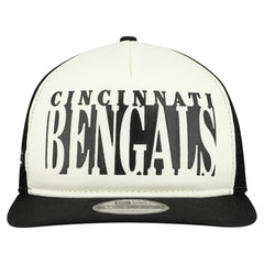 Cincinnati Bengals New Era Throwback Cutout A-Frame 9FIFTY Snapback Hat Cream/Black