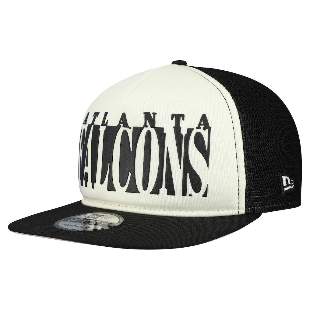 Atlanta Falcons New Era Cutout A-Frame 9FIFTY Snapback Hat Cream/Black