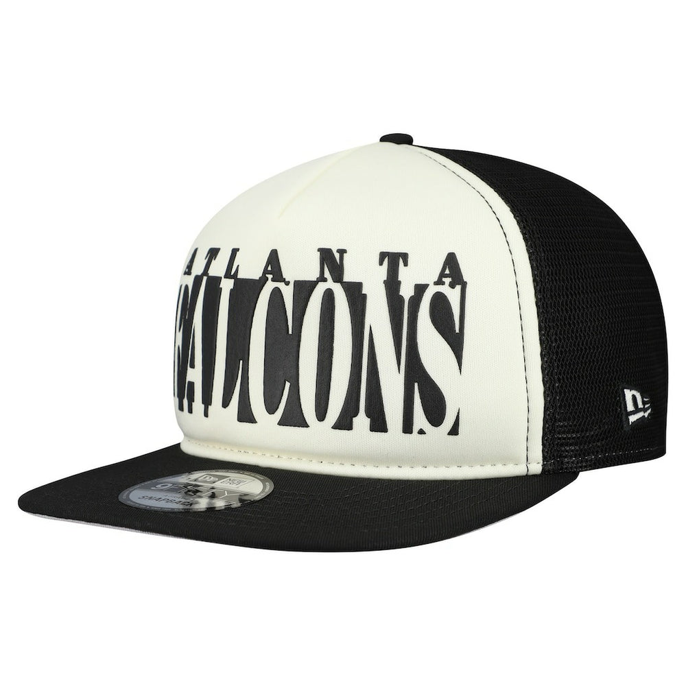 Atlanta Falcons New Era Cutout A-Frame 9FIFTY Snapback Hat Cream/Black