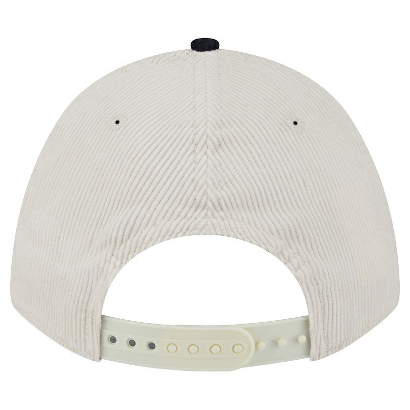 Houston Texans New Era Two-Tone Sided Corduroy 9FORTY A-Frame Adjustable Hat Cream/Navy