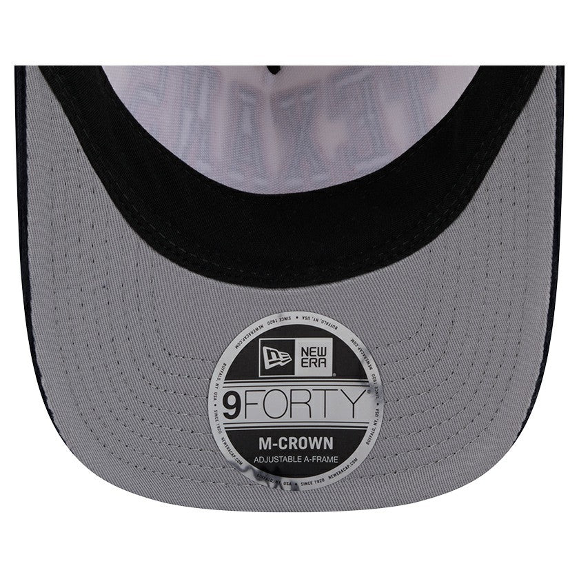 Houston Texans New Era Two-Tone Sided Corduroy 9FORTY A-Frame Adjustable Hat Cream/Navy